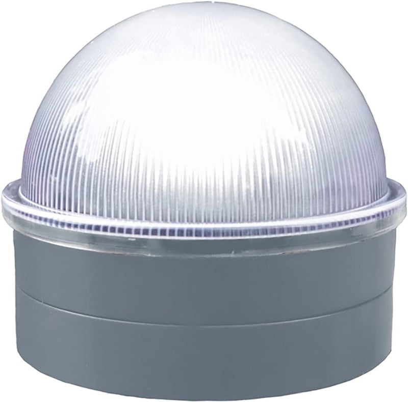 Classy Caps CH2233S Summit Chain Link Solar Post Cap, Silver – High Output LED, Fits 1-7/8", 2", 2-2/8",2.5, 2-7/8",3" Diameter Posts, Easy DIY, Brilliant White Light, Ideal for Chainlink Fence Posts - Image 1